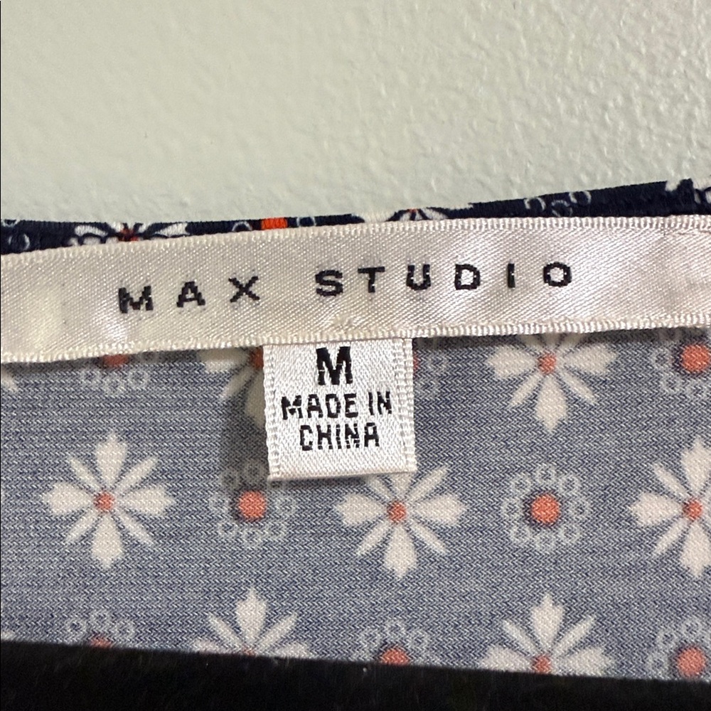 Max Studio Black and Blue Floral Maxi Dress - Picture 3 of 8